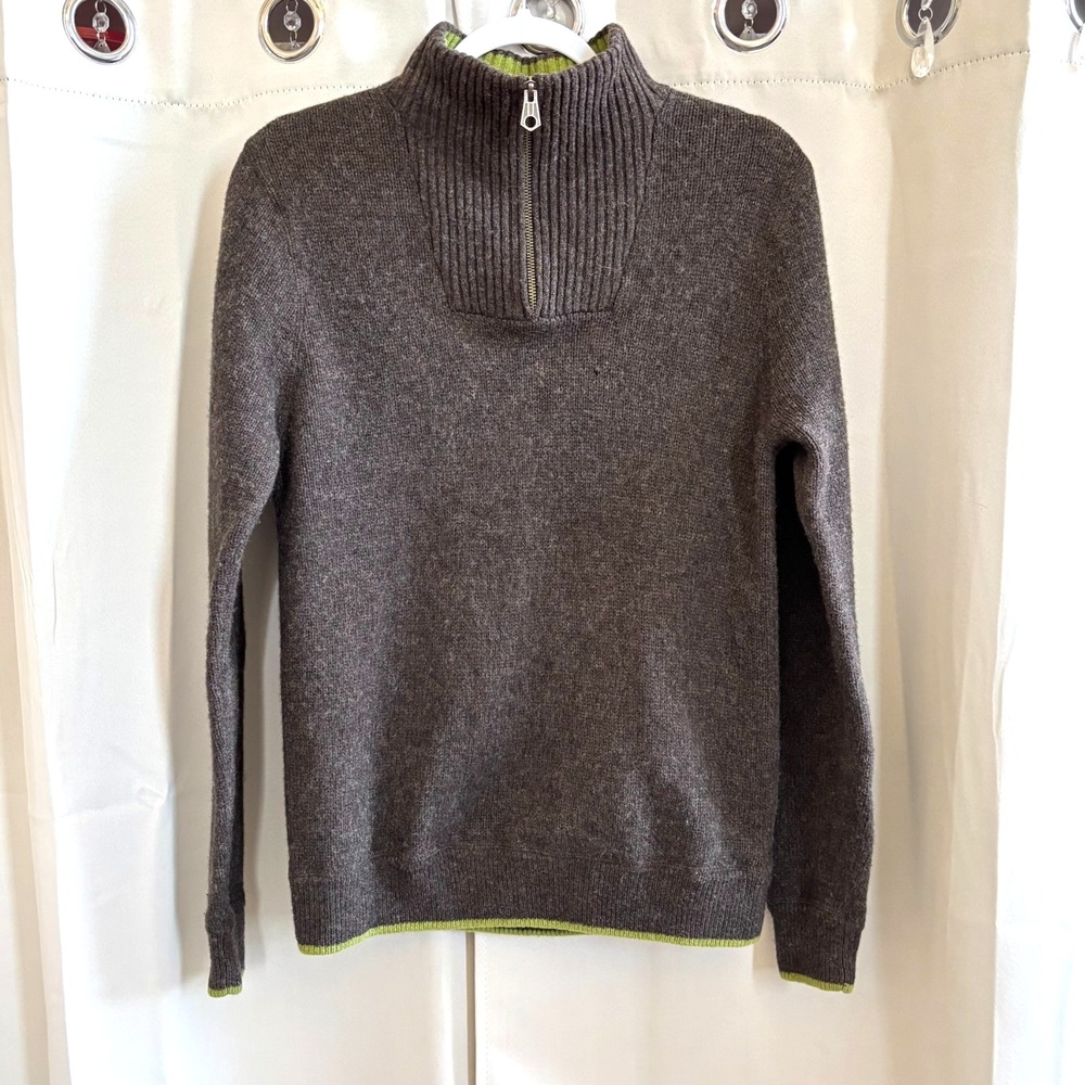 Vtg Gap Sweater Mens Small Lambswool Pullover 1/4 Zip Preppy Y2K Heritage 19163x